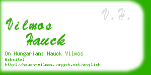 vilmos hauck business card